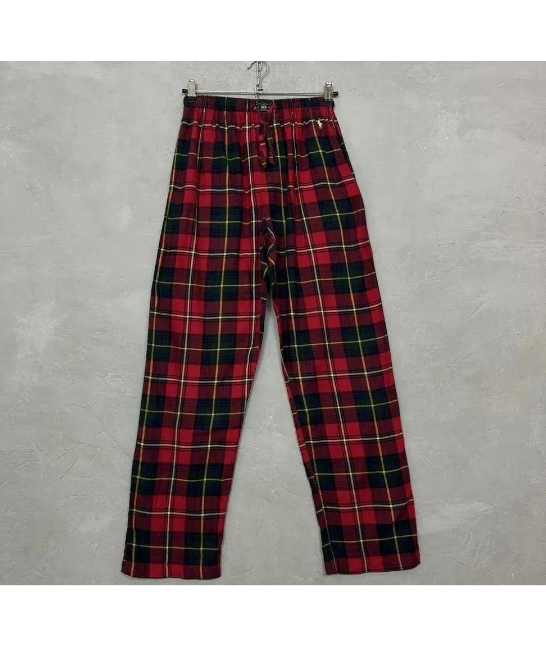 POLO RALPH LAUREN Красные хлопковые повседневные брюки, фото 6