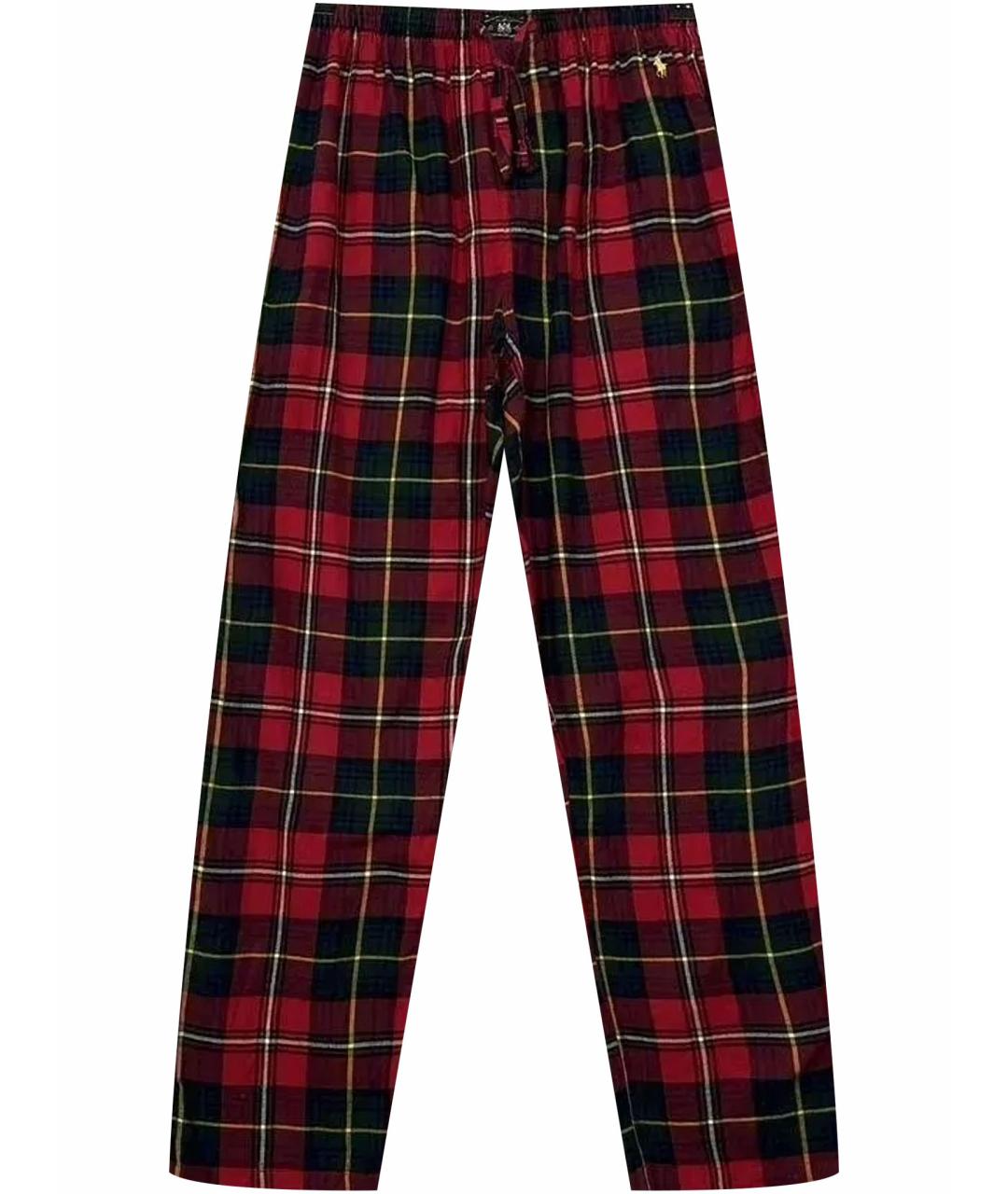 POLO RALPH LAUREN Красные хлопковые повседневные брюки, фото 1