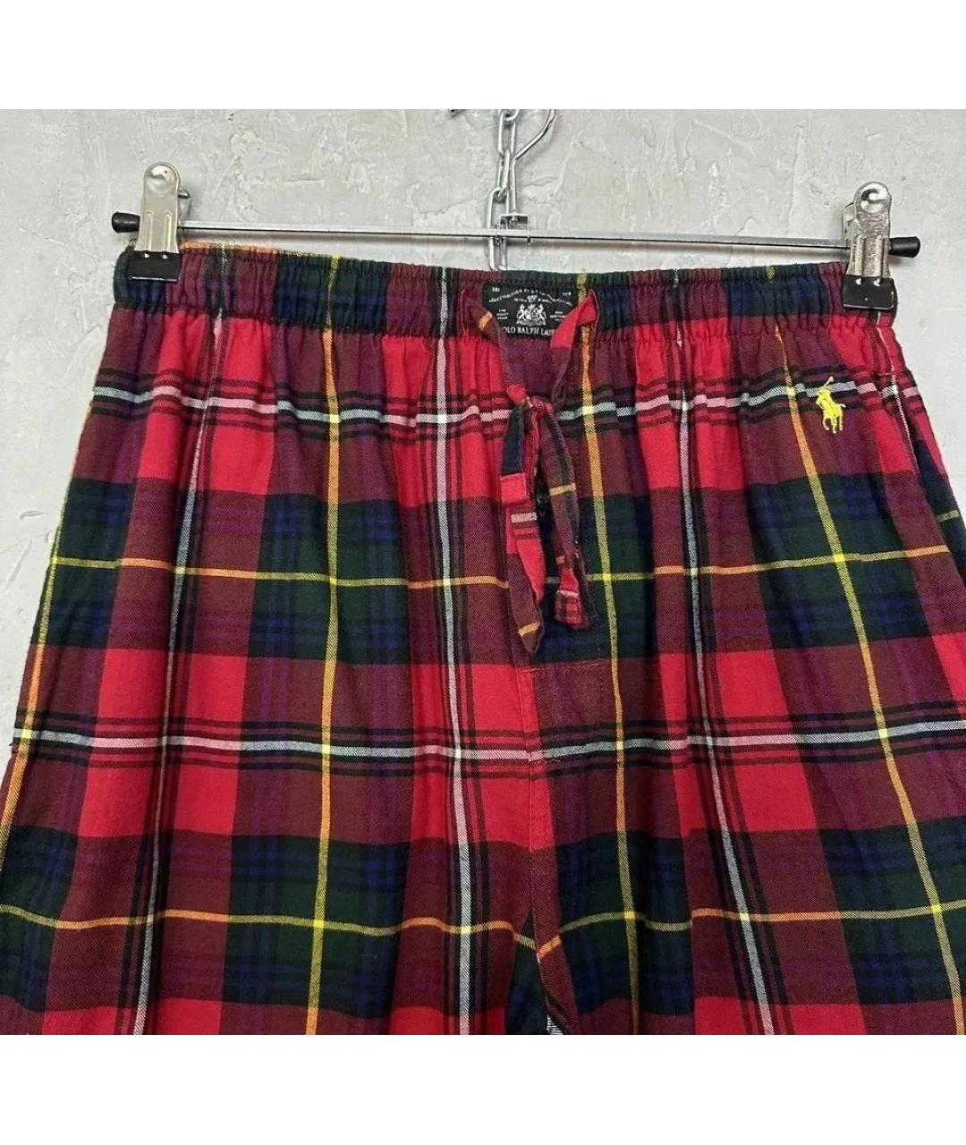 POLO RALPH LAUREN Красные хлопковые повседневные брюки, фото 3