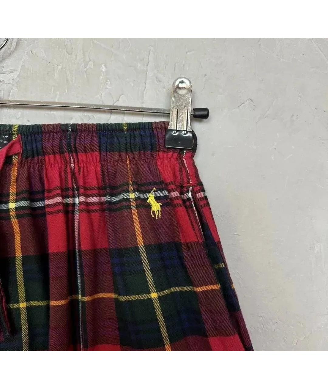 POLO RALPH LAUREN Красные хлопковые повседневные брюки, фото 4