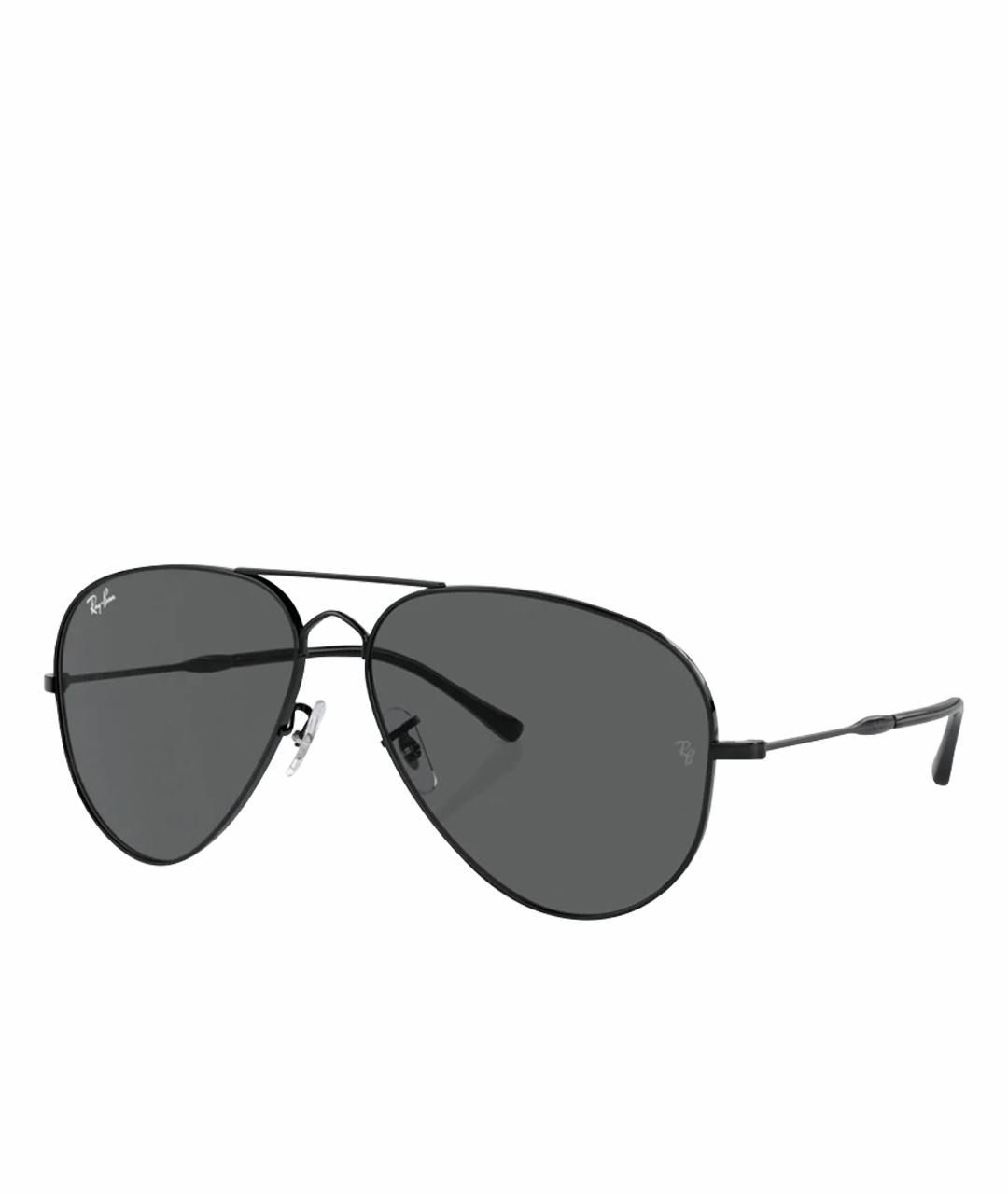 RAY BAN Черные металлические солнцезащитные очки, фото 1