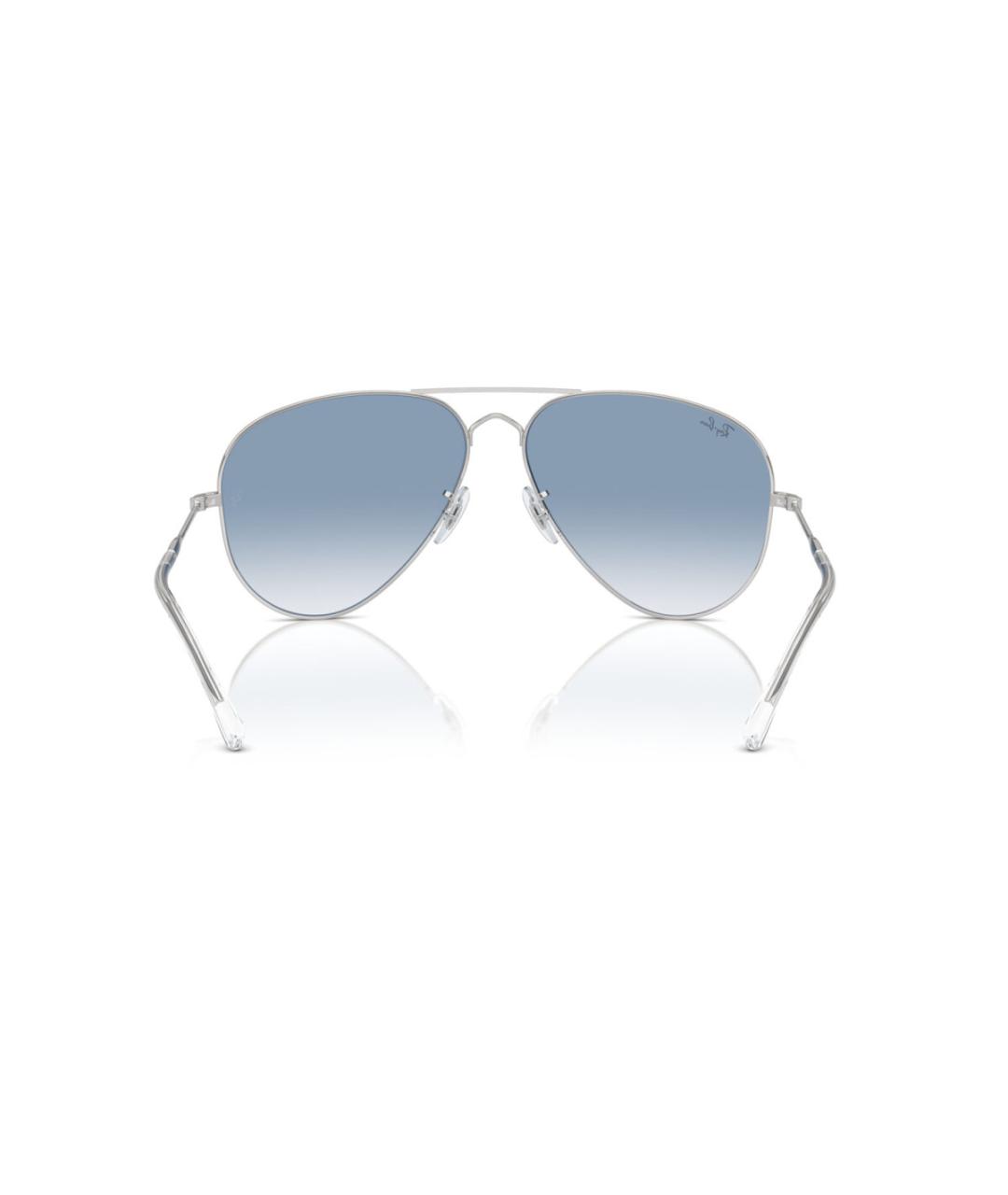 RAY BAN Серебряные металлические солнцезащитные очки, фото 5