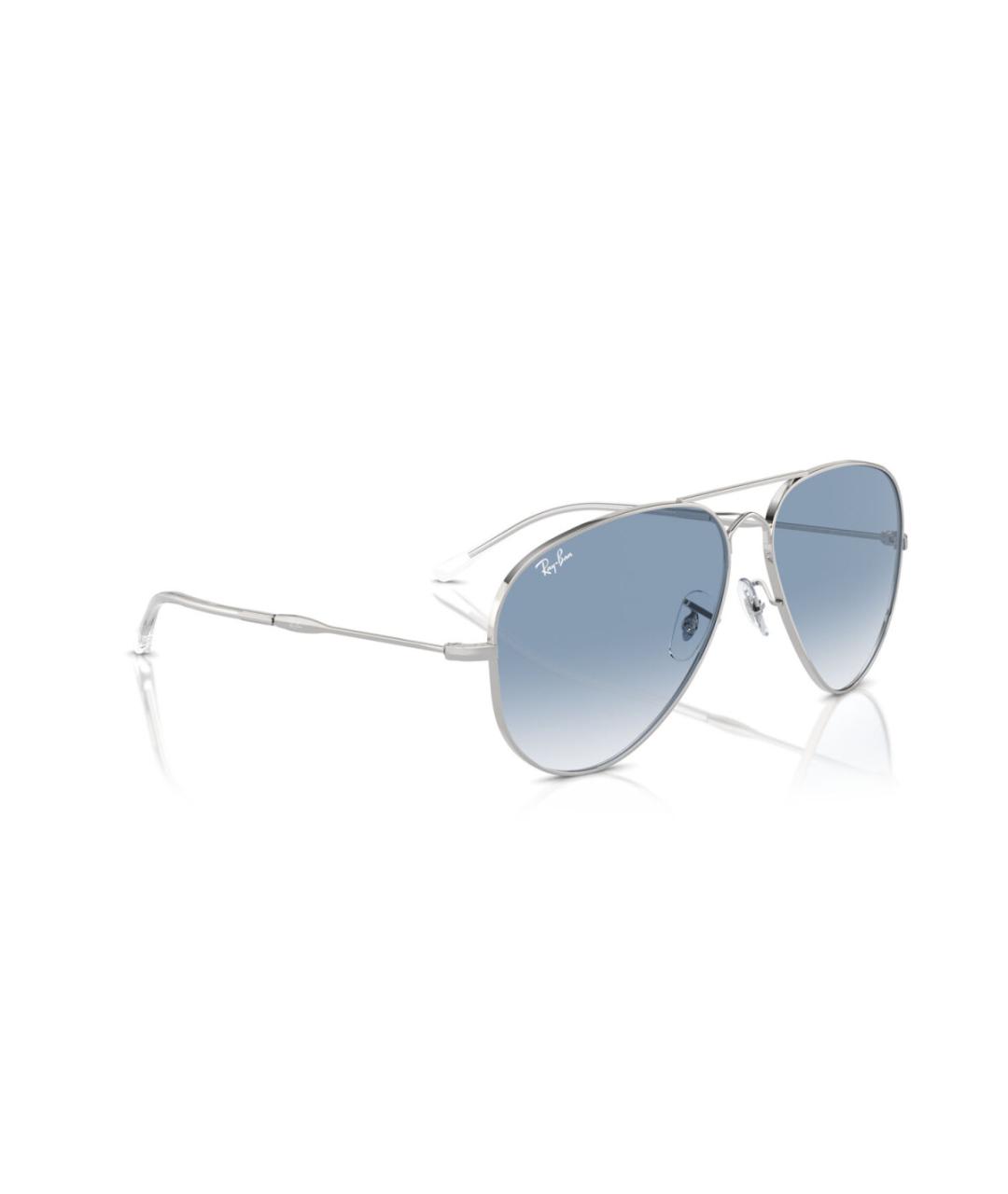 RAY BAN Серебряные металлические солнцезащитные очки, фото 6
