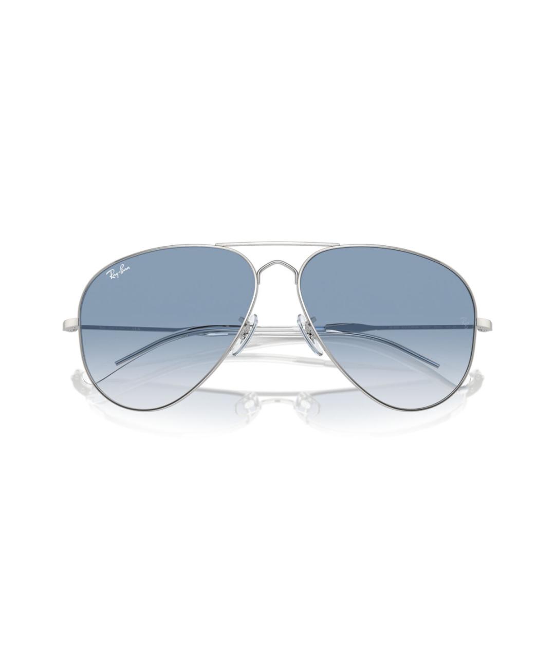 RAY BAN Серебряные металлические солнцезащитные очки, фото 7