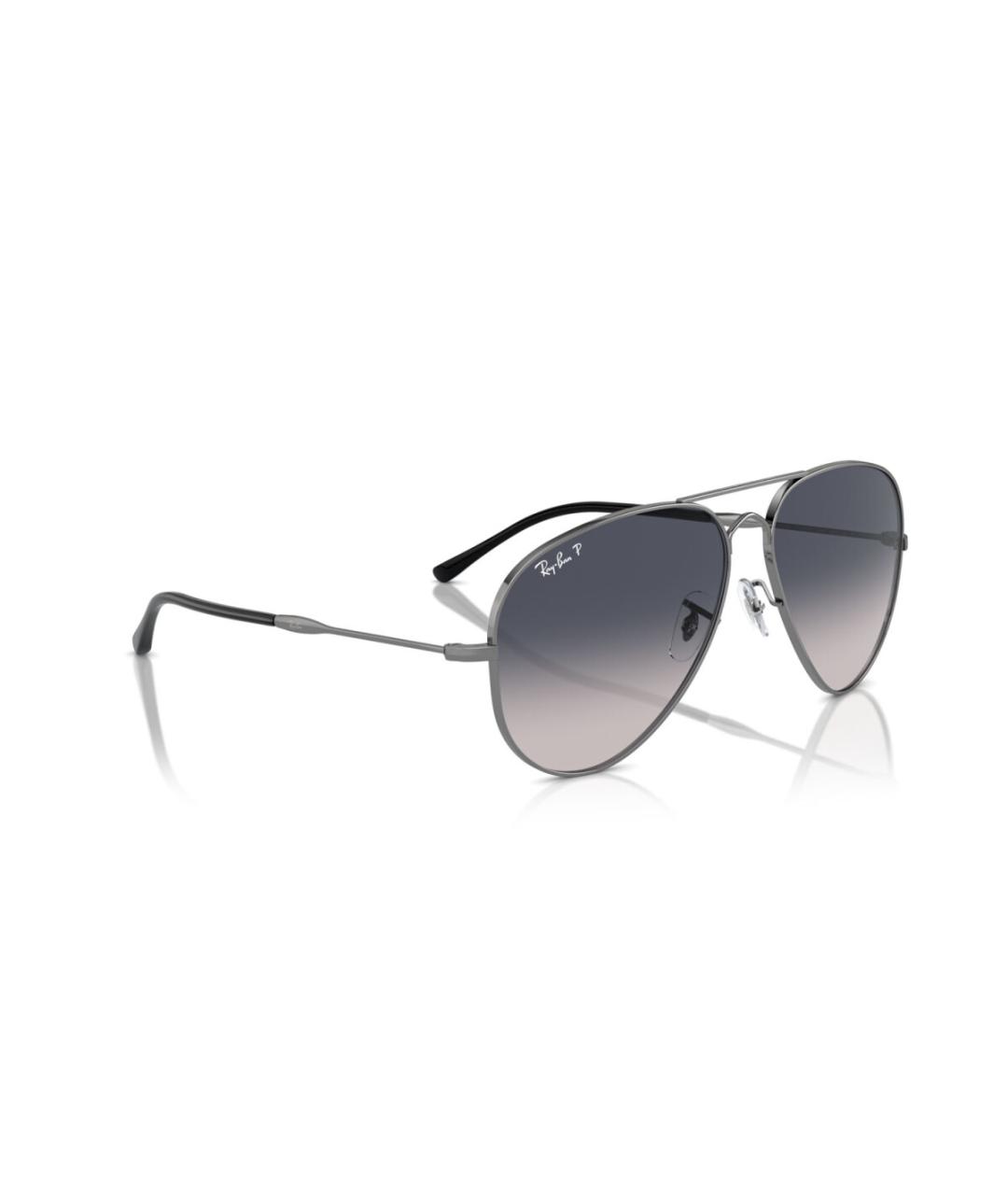 RAY BAN Серые металлические солнцезащитные очки, фото 7