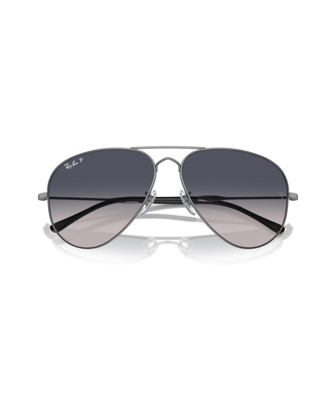 RAY BAN Серые металлические солнцезащитные очки, фото 6