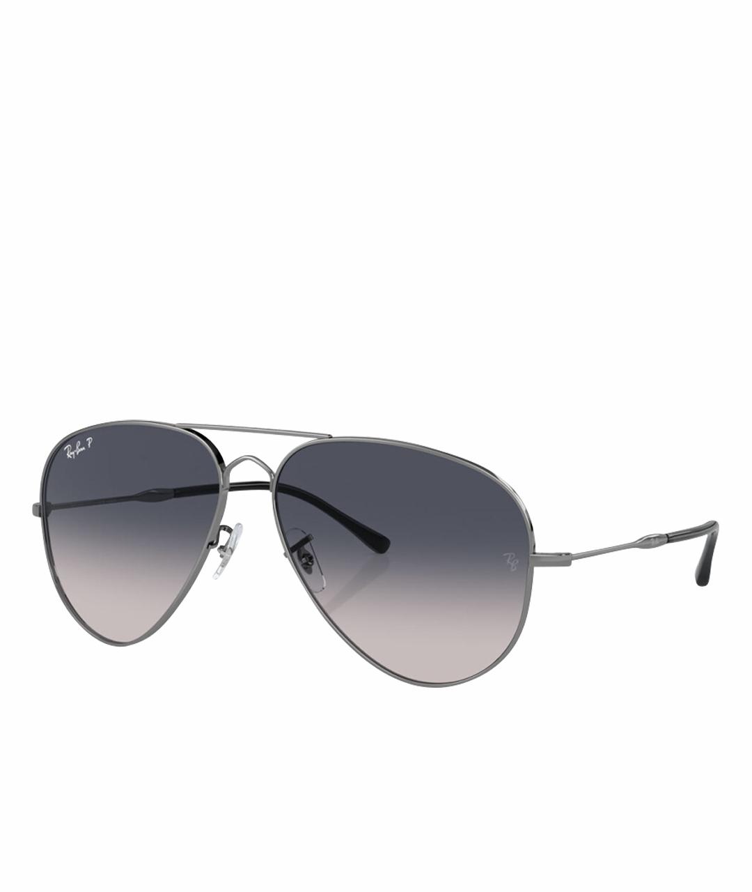RAY BAN Серые металлические солнцезащитные очки, фото 1