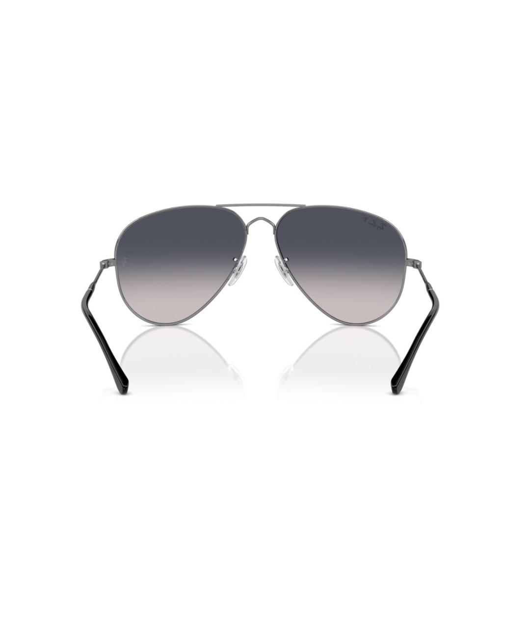 RAY BAN Серые металлические солнцезащитные очки, фото 5