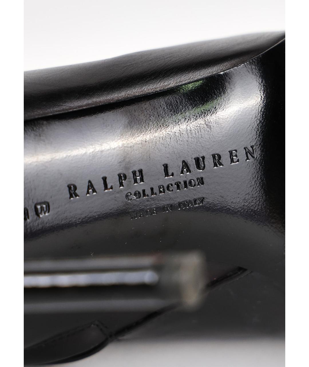 RALPH LAUREN Черные кожаные ботильоны, фото 5