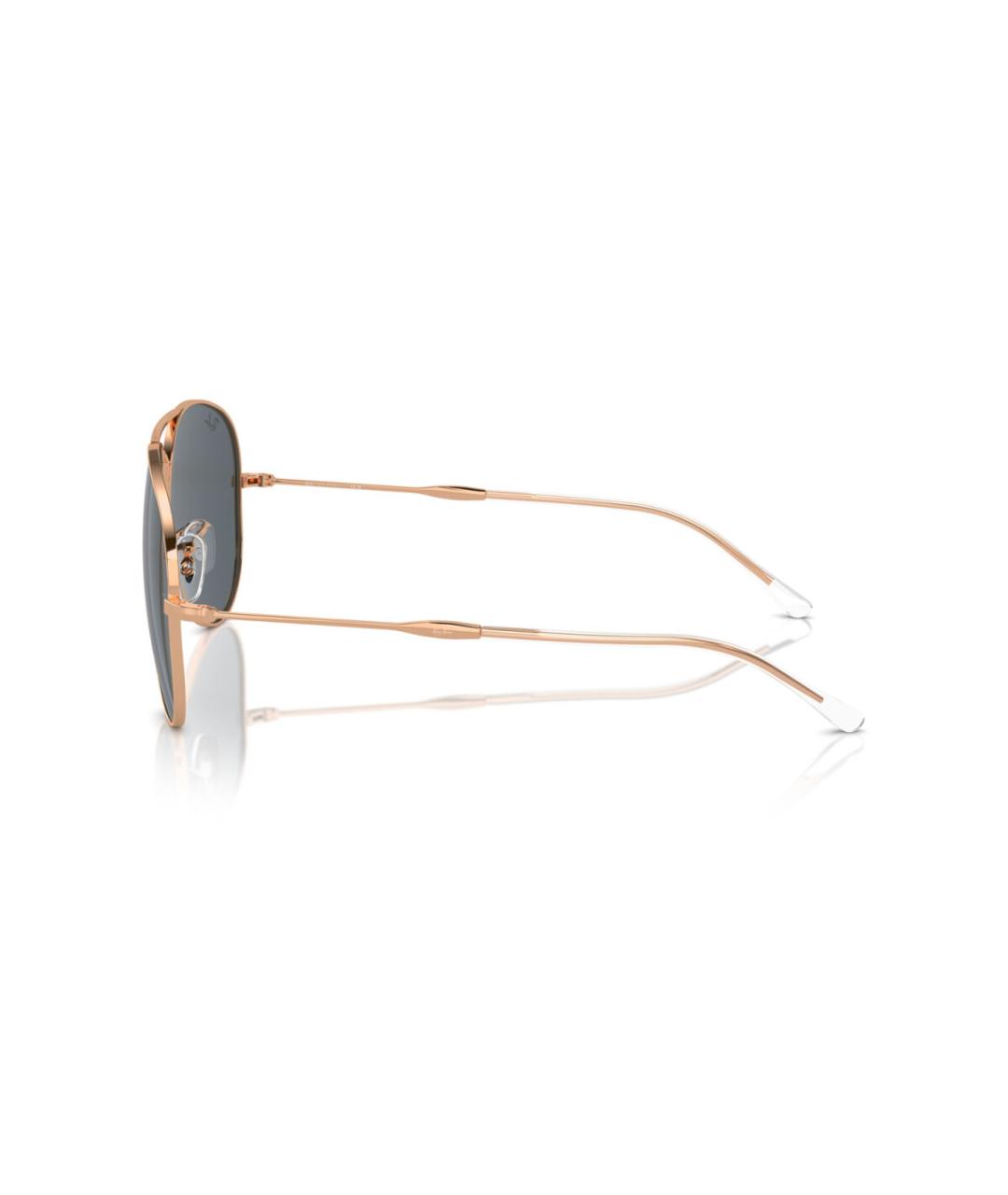 RAY BAN Розовые металлические солнцезащитные очки, фото 3
