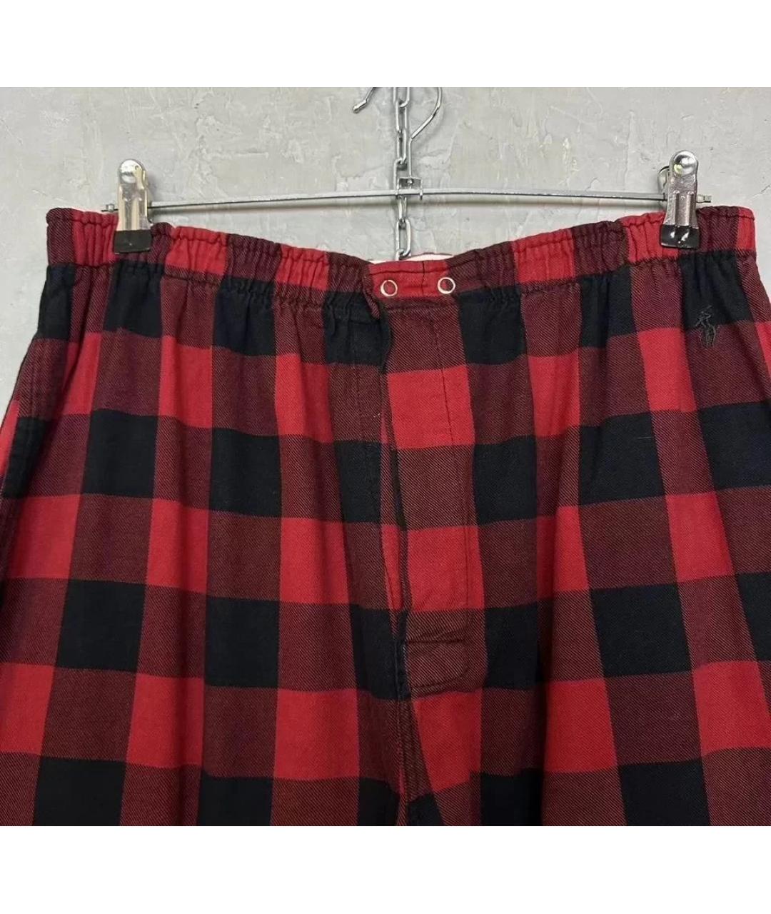 POLO RALPH LAUREN Красные хлопковые повседневные брюки, фото 3