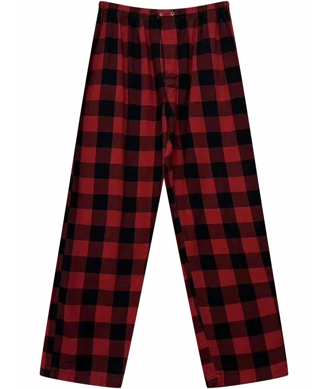 POLO RALPH LAUREN Красные хлопковые повседневные брюки, фото 1