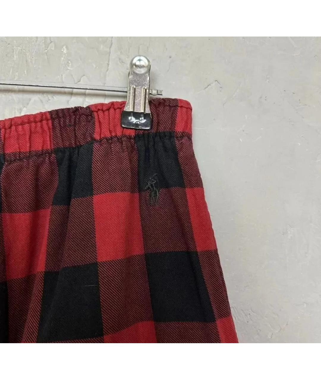 POLO RALPH LAUREN Красные хлопковые повседневные брюки, фото 5