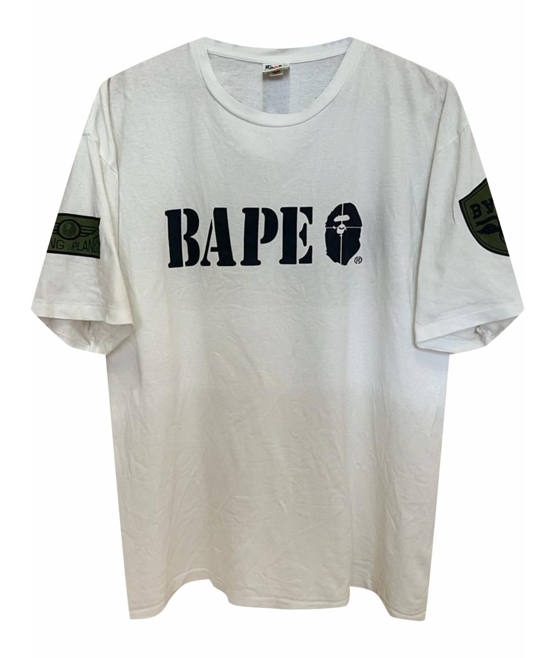 BAPE Белая хлопковая футболка, фото 1