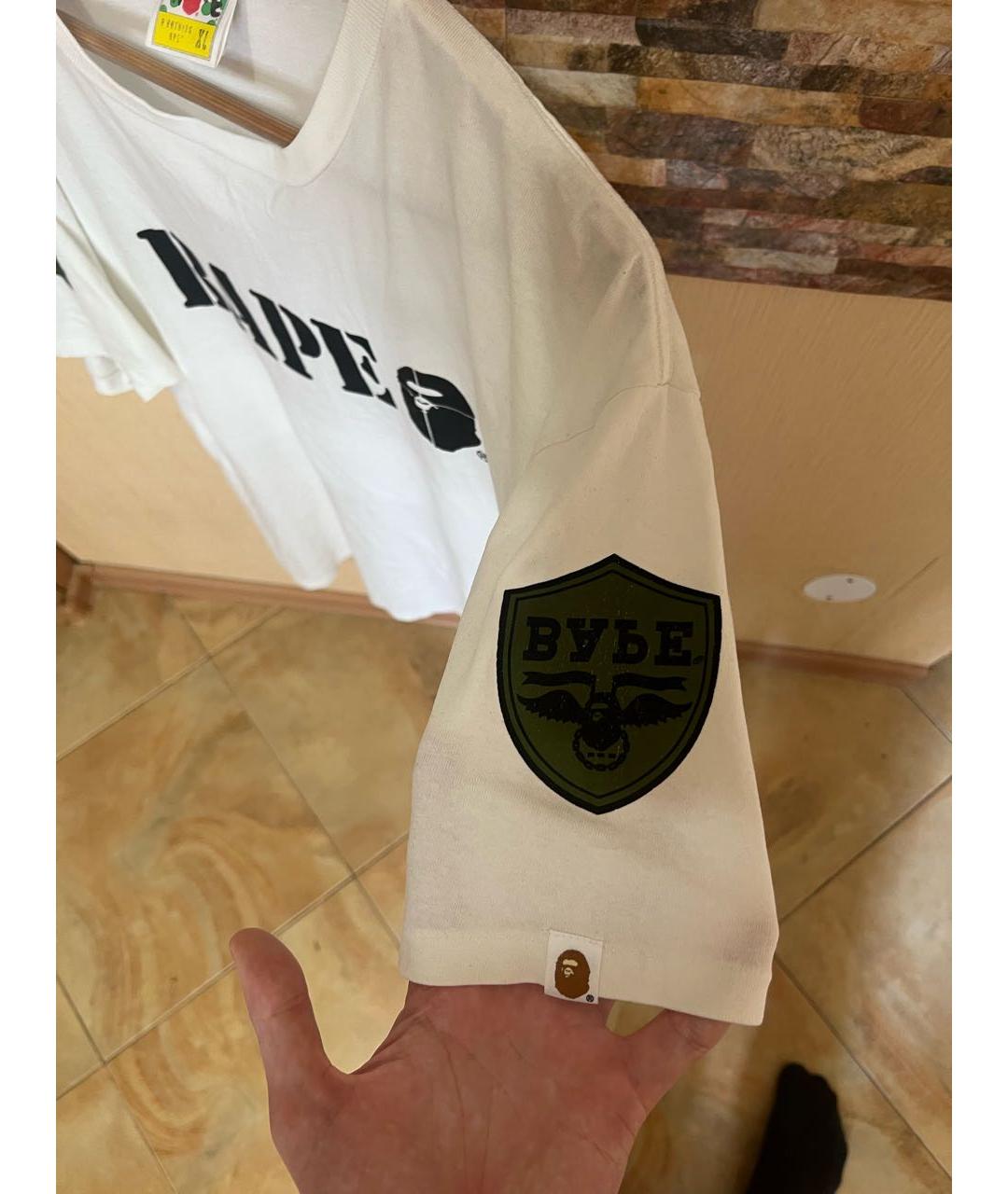 BAPE Белая хлопковая футболка, фото 3