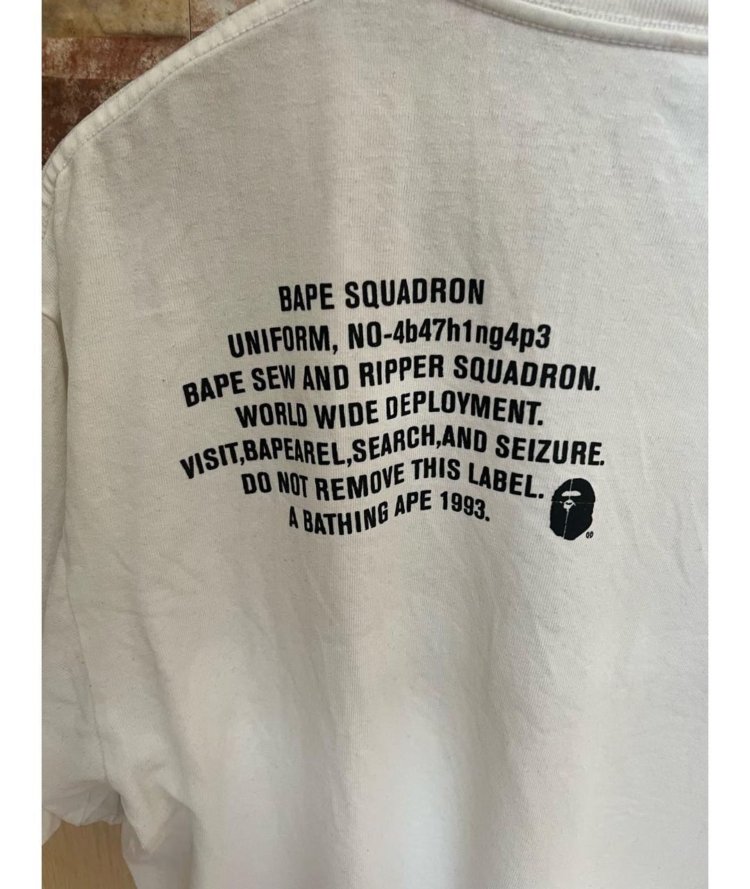 BAPE Белая хлопковая футболка, фото 5