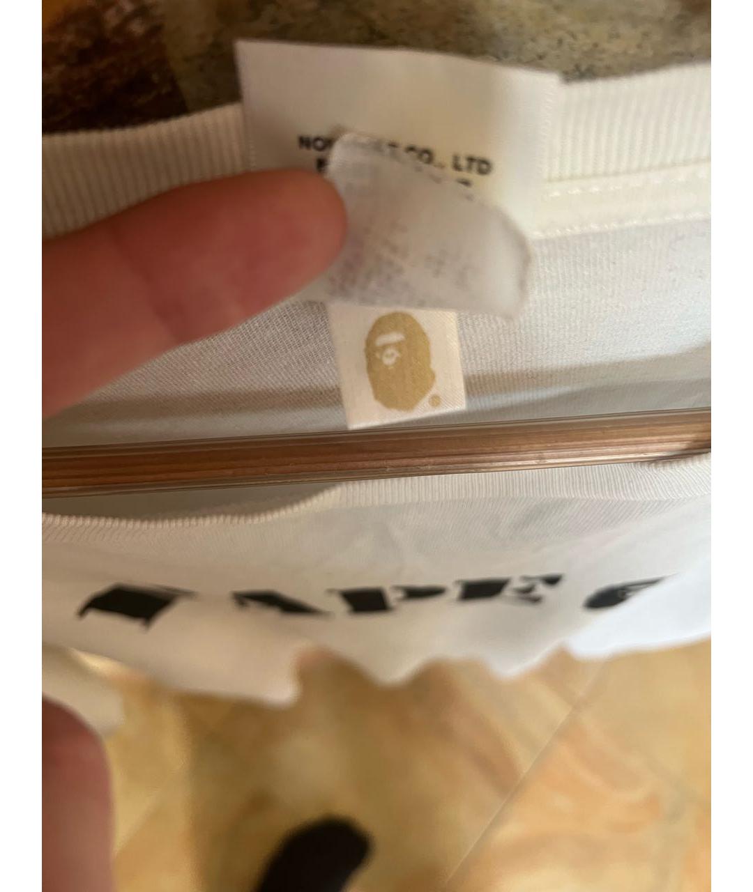 BAPE Белая хлопковая футболка, фото 7
