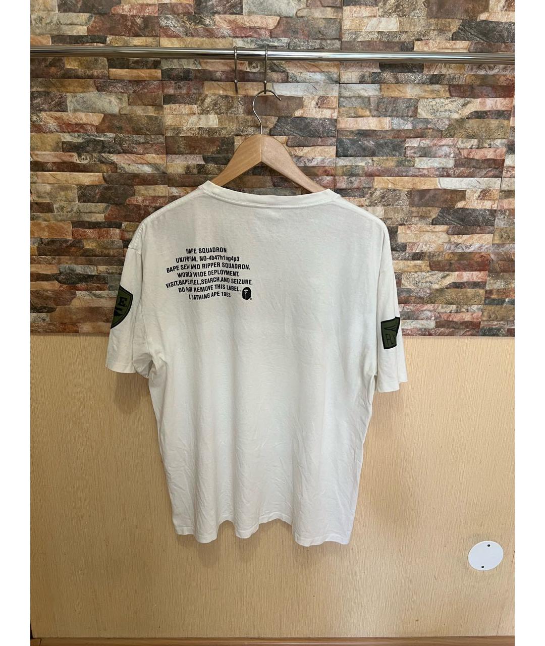 BAPE Белая хлопковая футболка, фото 2