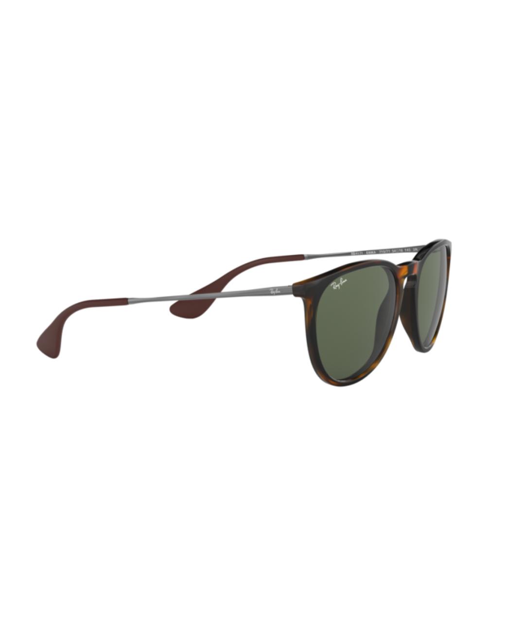 RAY BAN Коричневые пластиковые солнцезащитные очки, фото 7