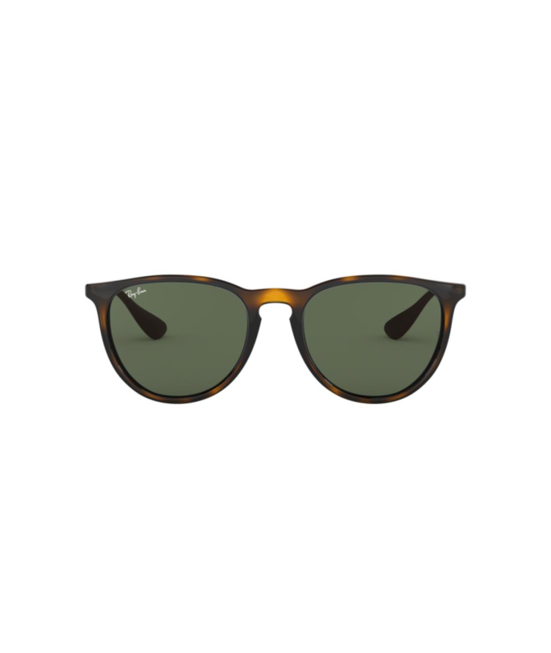 RAY BAN Коричневые пластиковые солнцезащитные очки, фото 2