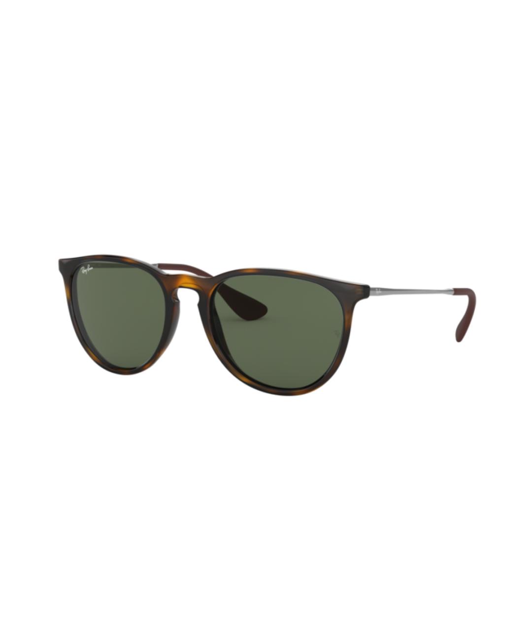 RAY BAN Коричневые пластиковые солнцезащитные очки, фото 8
