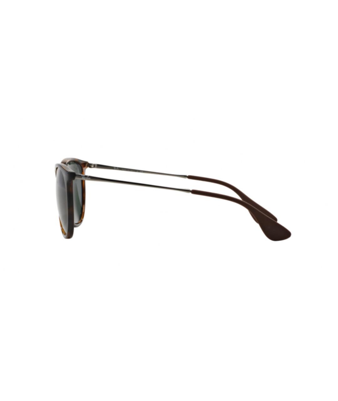 RAY BAN Коричневые пластиковые солнцезащитные очки, фото 3