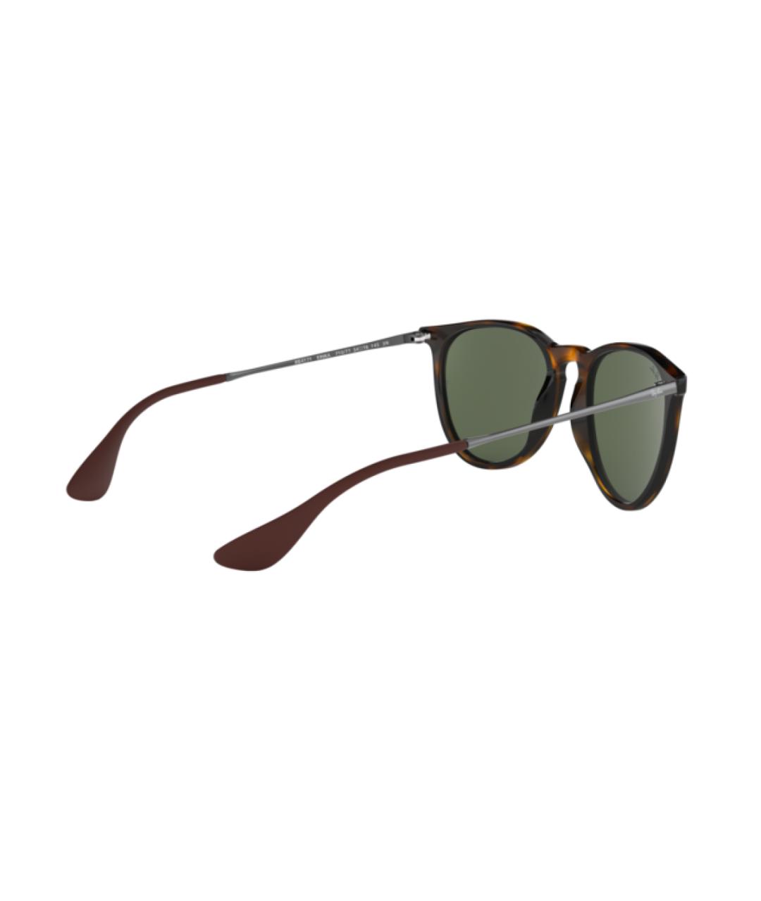 RAY BAN Коричневые пластиковые солнцезащитные очки, фото 6