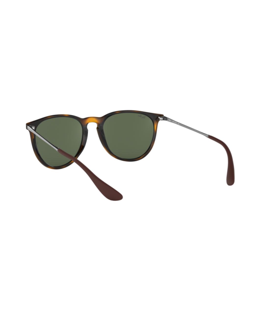 RAY BAN Коричневые пластиковые солнцезащитные очки, фото 5