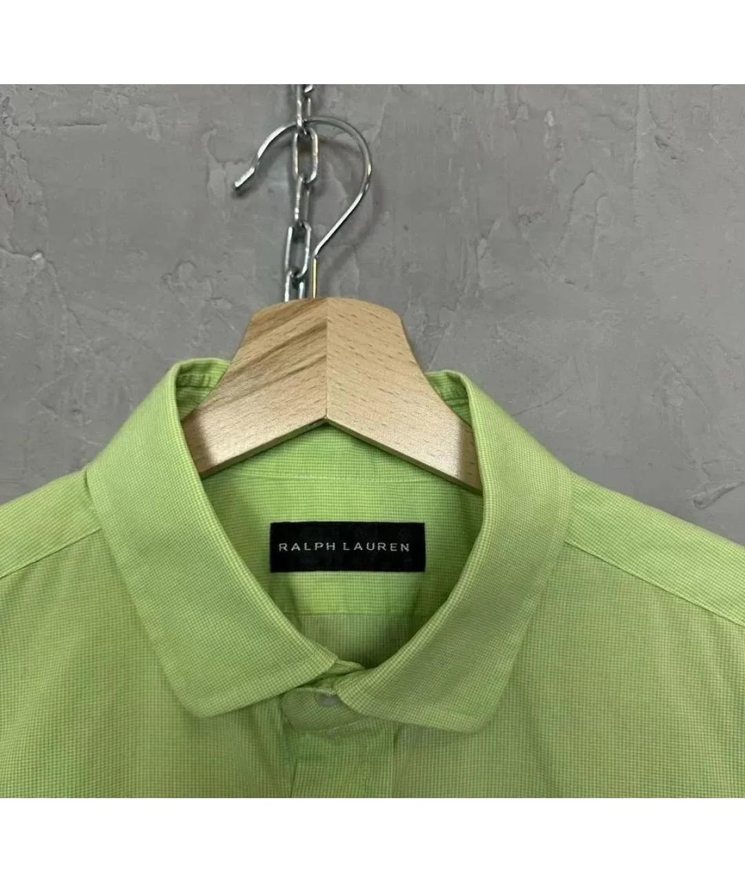 RALPH LAUREN Зеленая хлопковая классическая рубашка, фото 4