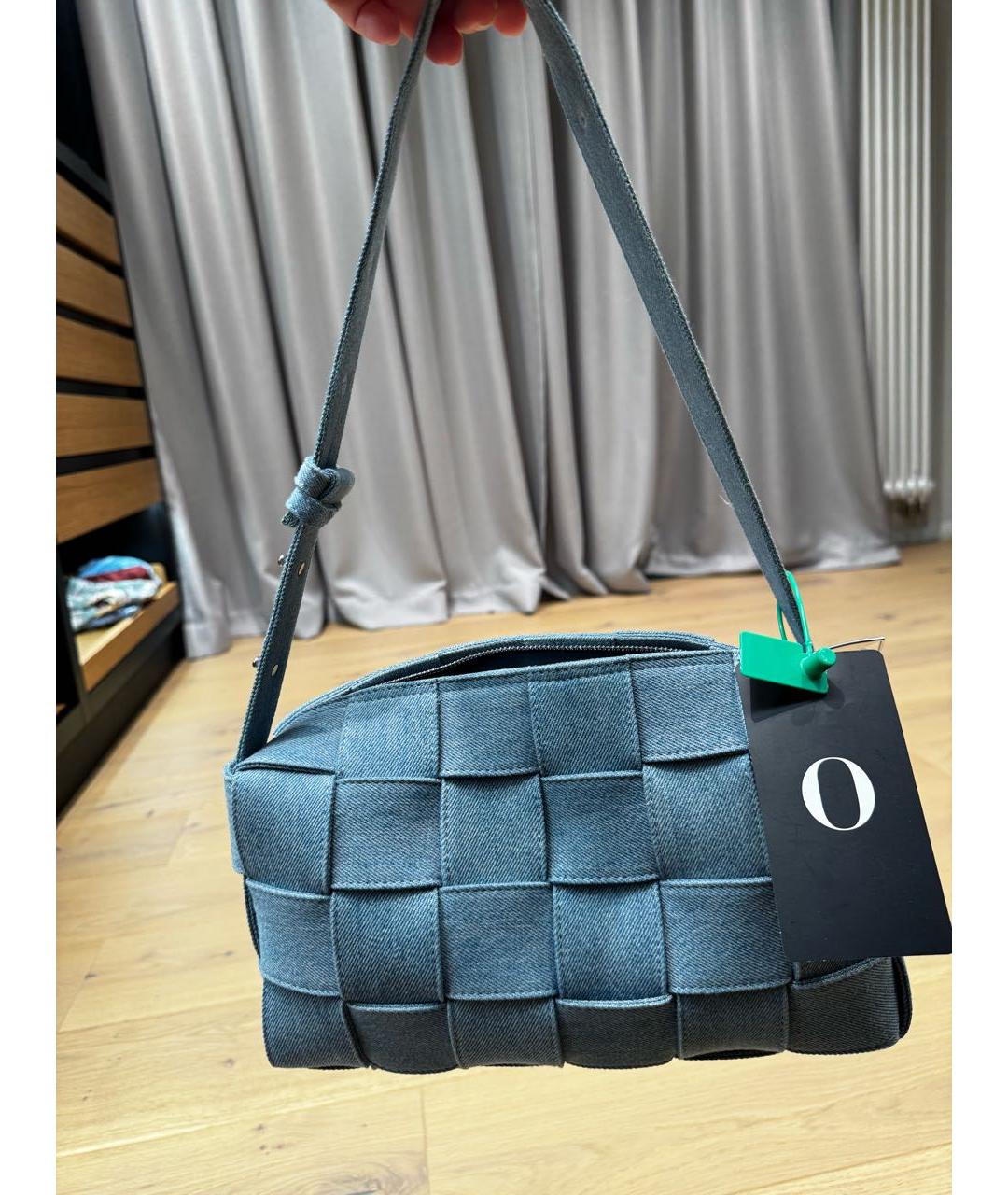BOTTEGA VENETA Голубая деним сумка через плечо, фото 5