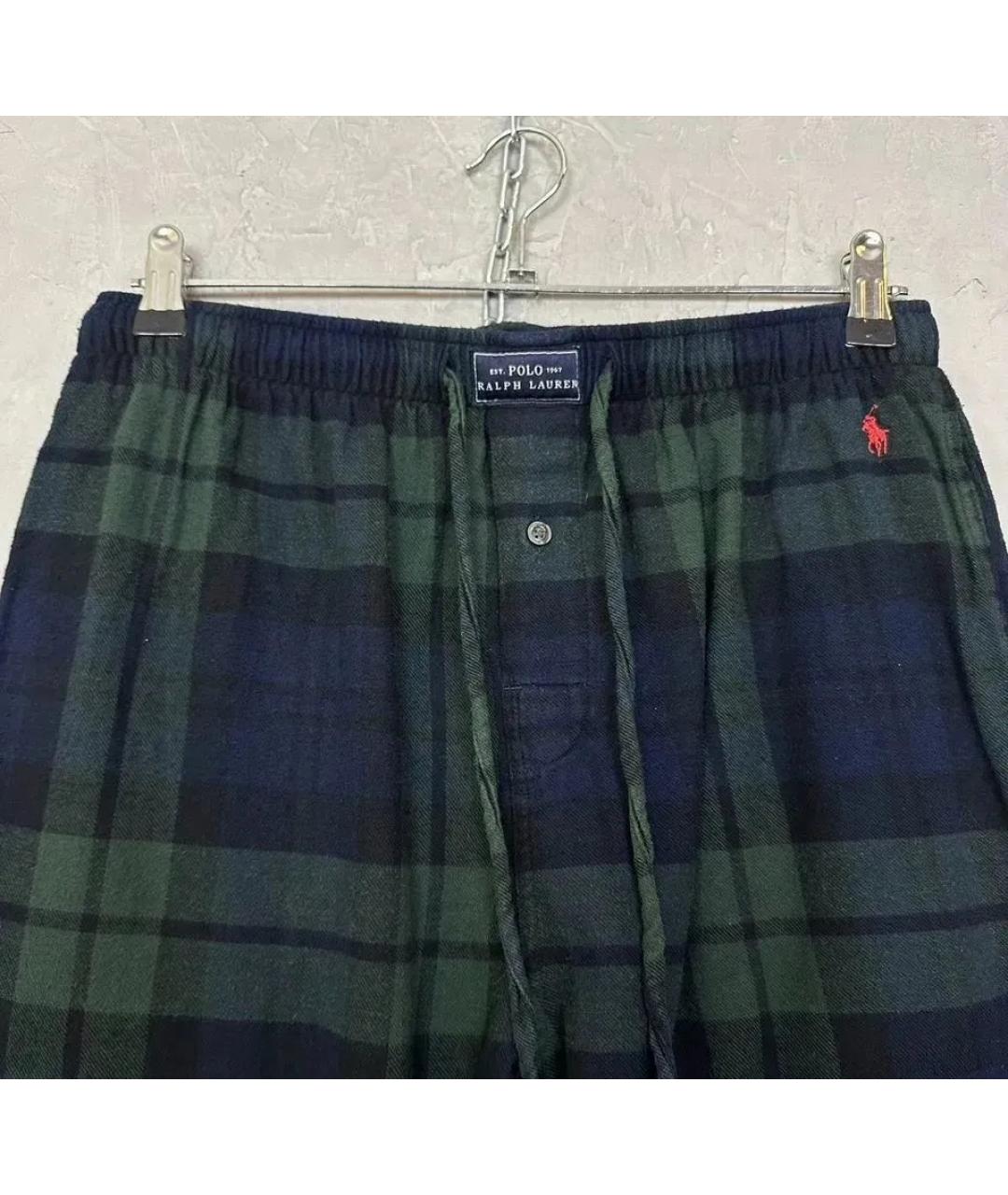 POLO RALPH LAUREN Зеленые хлопковые повседневные брюки, фото 4