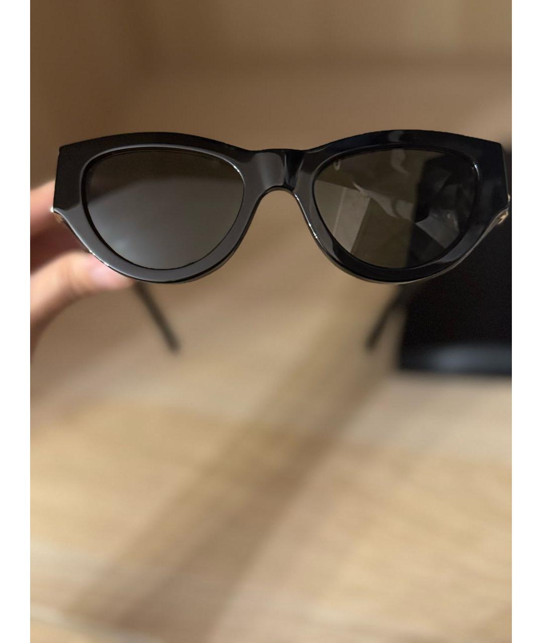SAINT LAURENT Черные пластиковые солнцезащитные очки, фото 2
