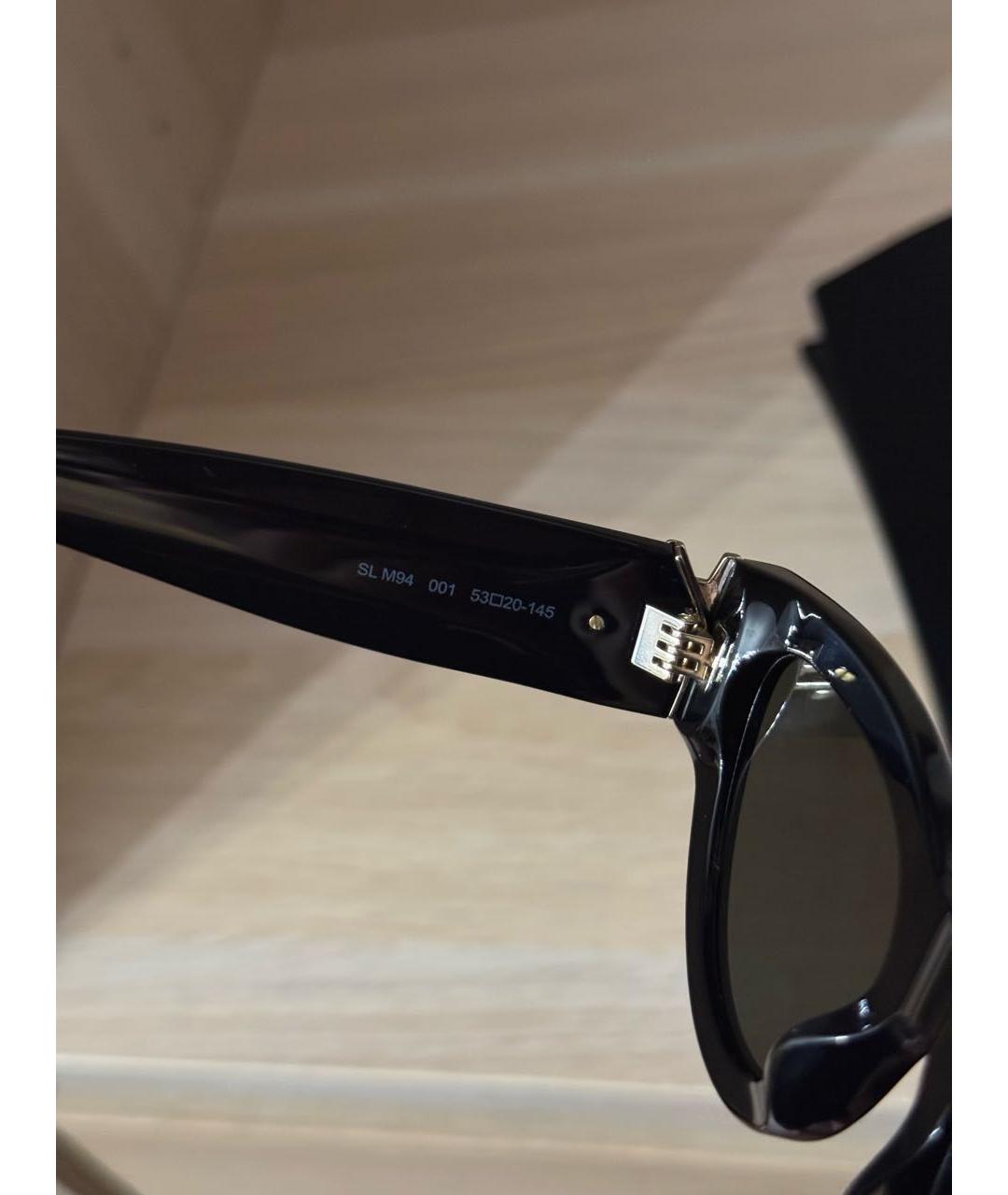 SAINT LAURENT Черные пластиковые солнцезащитные очки, фото 4