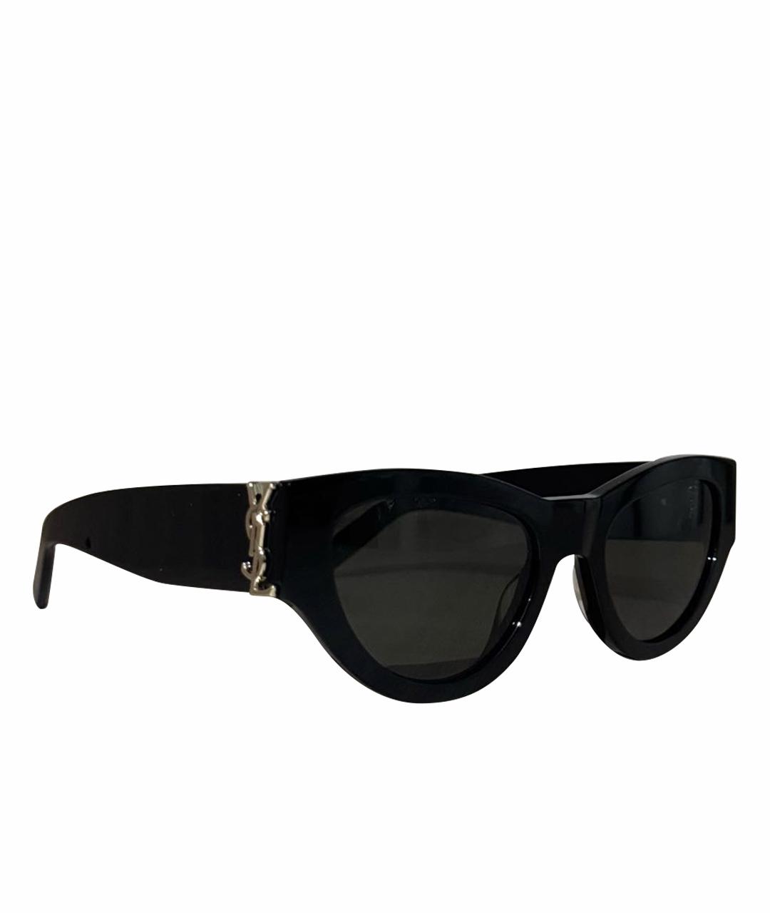 SAINT LAURENT Черные пластиковые солнцезащитные очки, фото 1