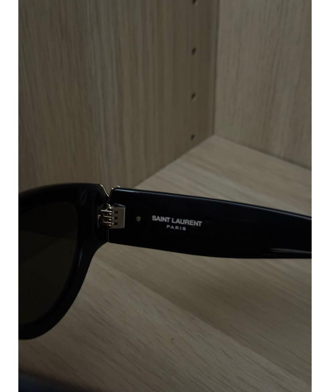 SAINT LAURENT Черные пластиковые солнцезащитные очки, фото 3