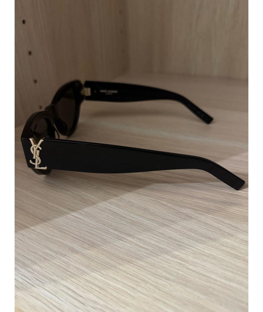 SAINT LAURENT Черные пластиковые солнцезащитные очки, фото 6