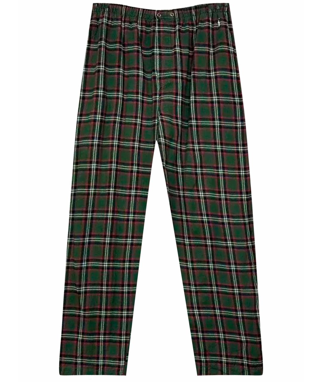 POLO RALPH LAUREN Зеленые хлопковые повседневные брюки, фото 1