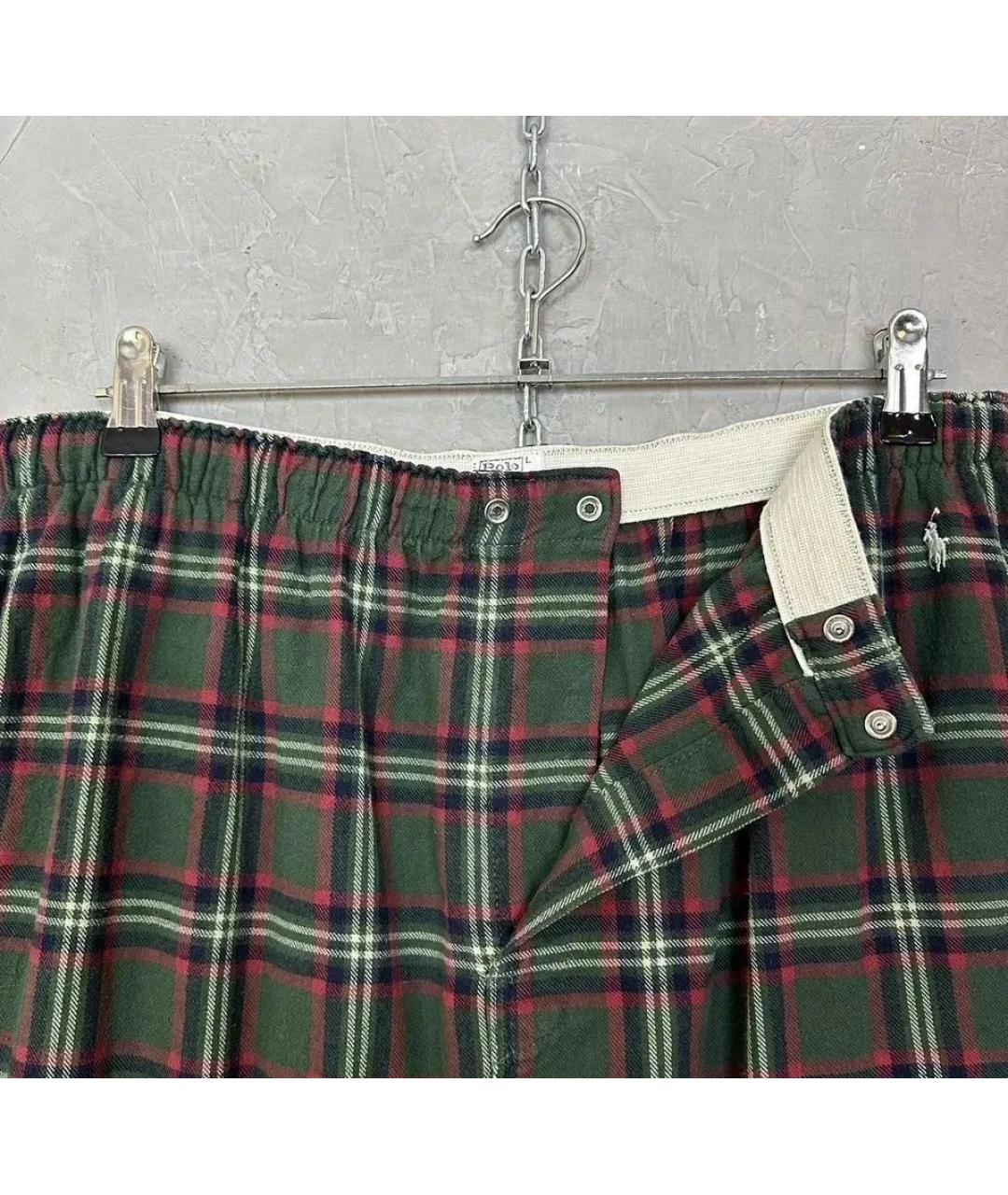 POLO RALPH LAUREN Зеленые хлопковые повседневные брюки, фото 6