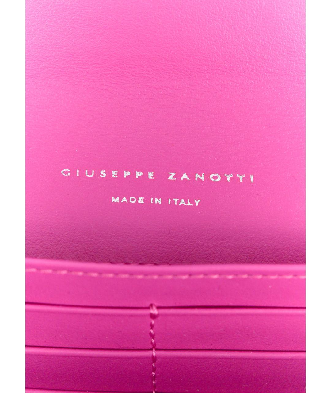 GIUSEPPE ZANOTTI DESIGN Розовый кожаный кошелек, фото 5