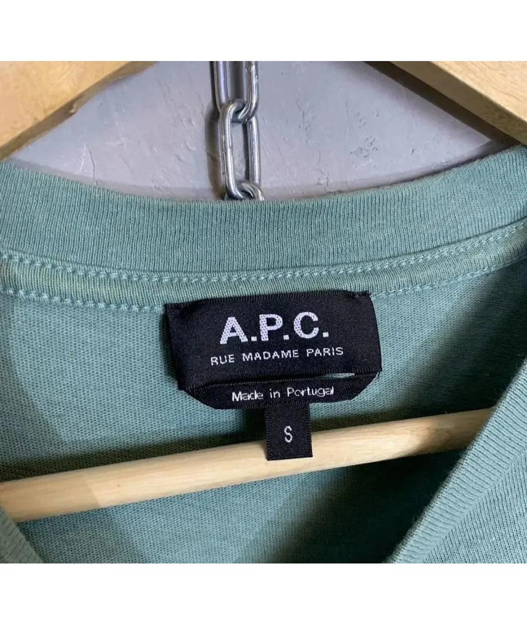 A.P.C. Зеленая футболка, фото 4