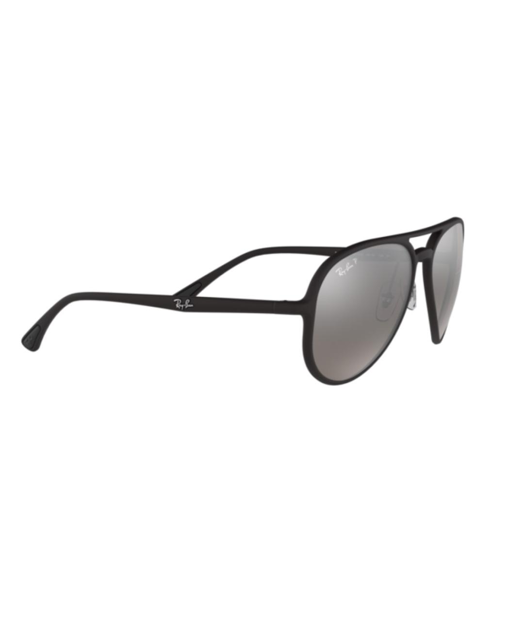 RAY BAN Черные пластиковые солнцезащитные очки, фото 7