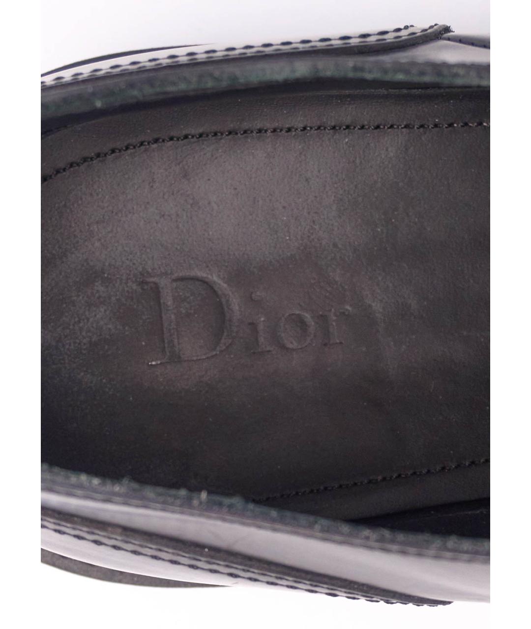 CHRISTIAN DIOR Черные кожаные туфли, фото 5