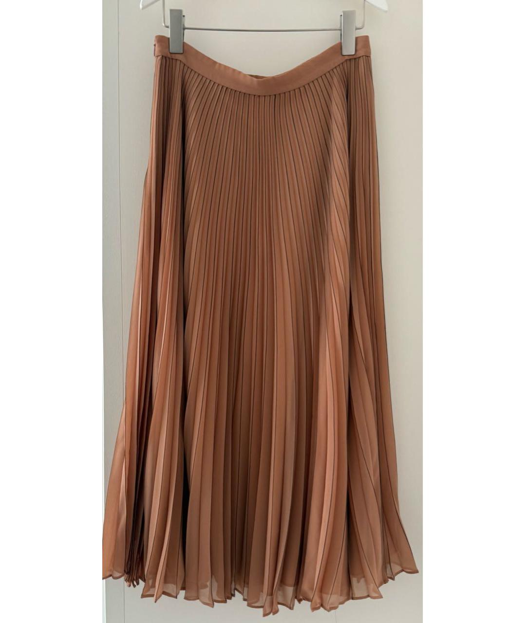 MAX MARA Бежевая полиэстеровая юбка миди, фото 2