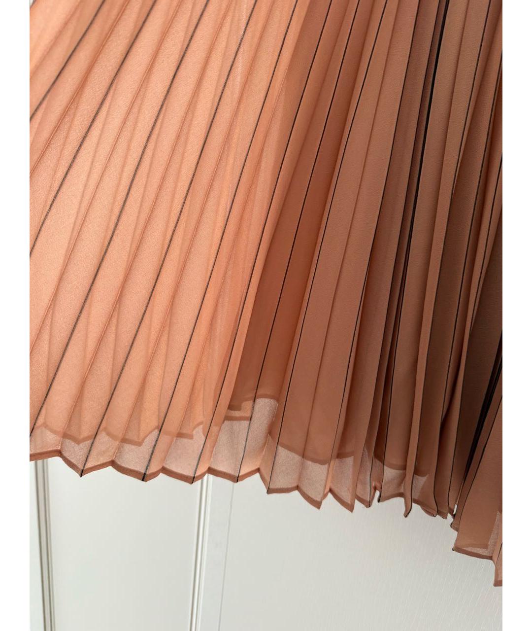 MAX MARA Бежевая полиэстеровая юбка миди, фото 6