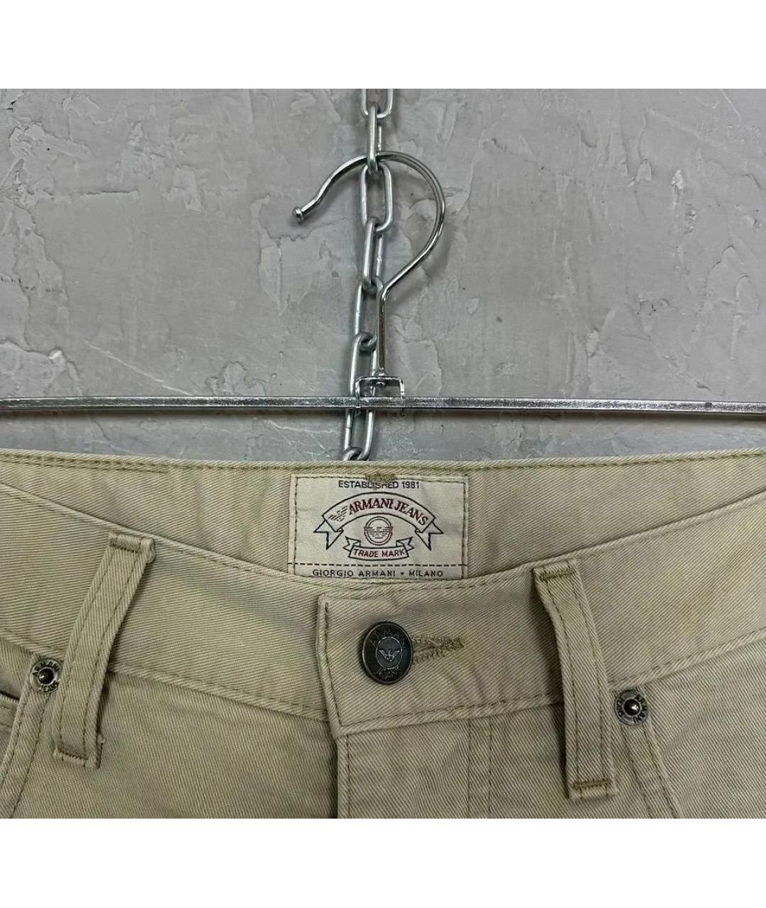 ARMANI JEANS Бежевые хлопковые джинсы скинни, фото 6