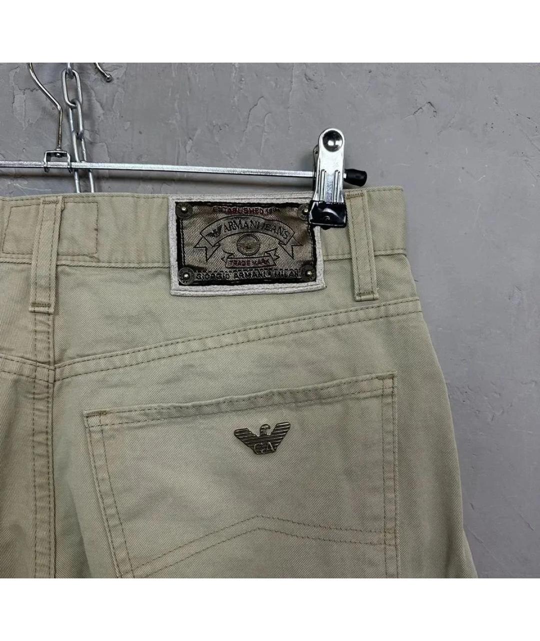 ARMANI JEANS Бежевые хлопковые джинсы скинни, фото 4