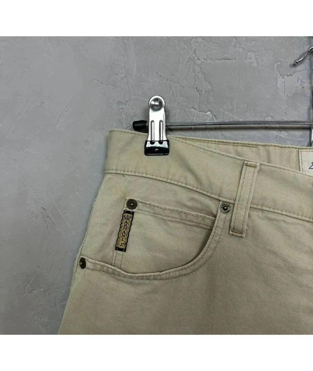 ARMANI JEANS Бежевые хлопковые джинсы скинни, фото 9