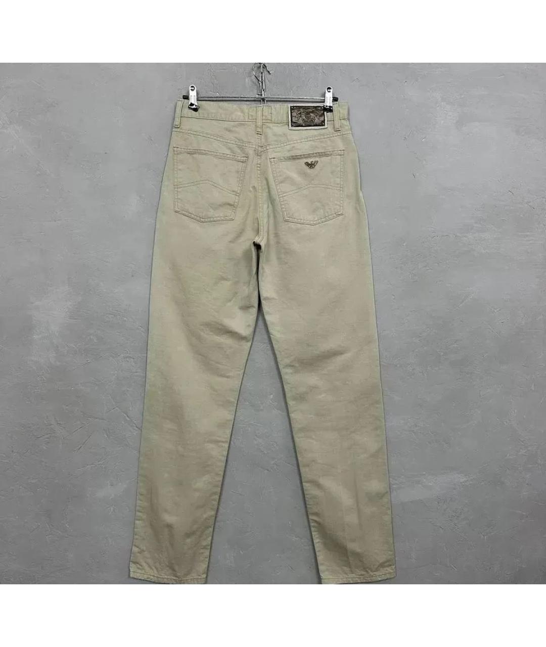 ARMANI JEANS Бежевые хлопковые джинсы скинни, фото 2