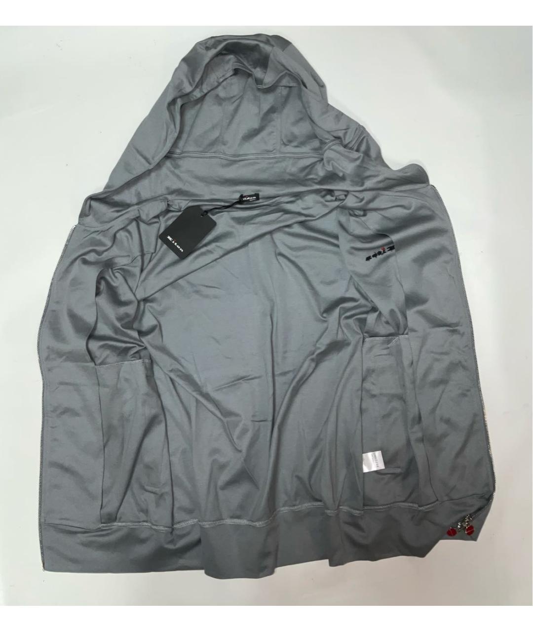 KITON Серый хлопковый спортивный костюм, фото 6