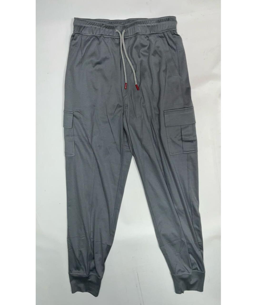 KITON Серый хлопковый спортивный костюм, фото 2